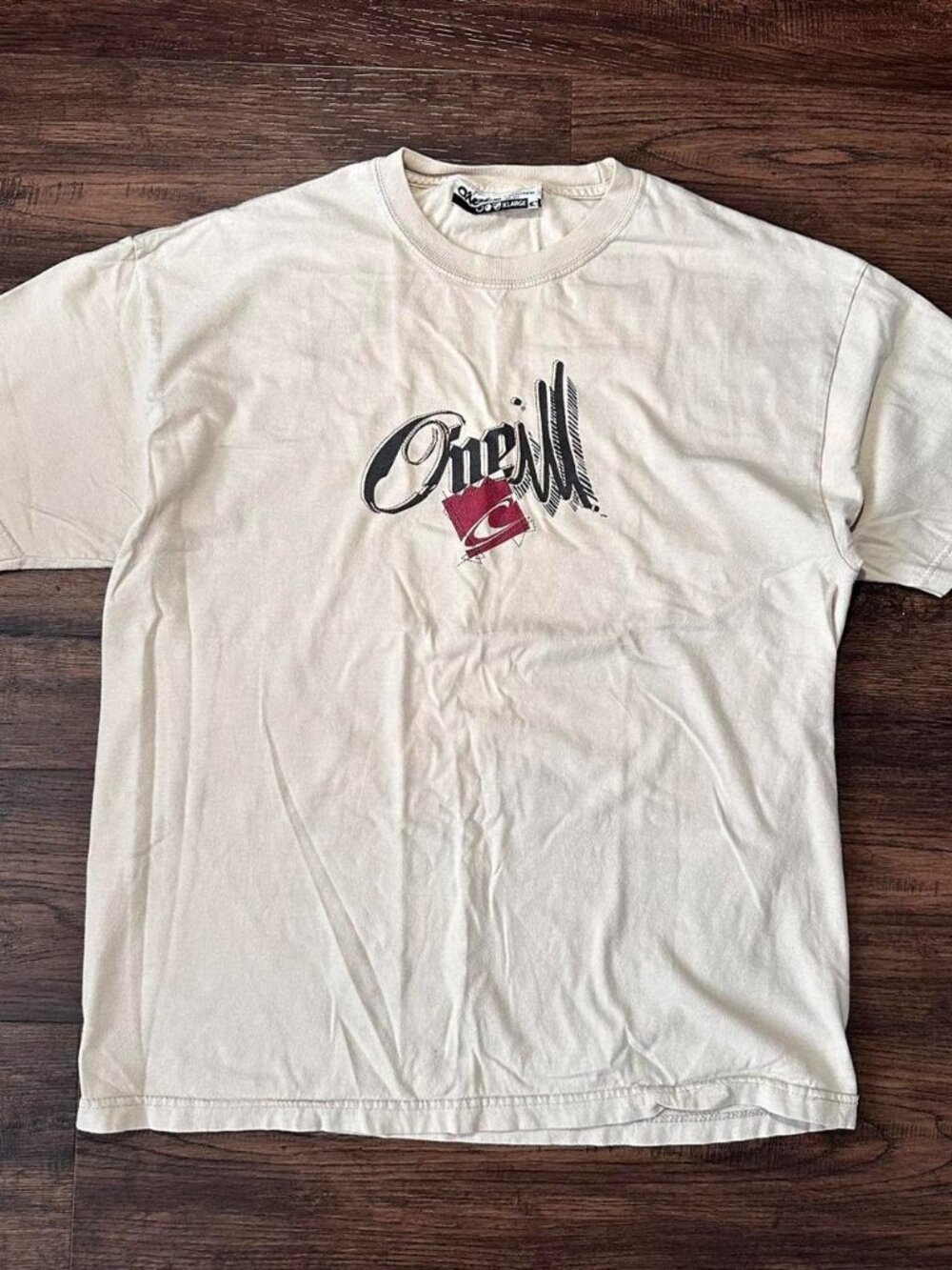 O'NEILL CREAM VINTAGE 90S SURF TEE XL